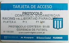 Boleto 2017 Conmebol Sudamerican Racing Club V Libertad Paraguay 01/11/17 segunda mano  Embacar hacia Argentina
