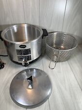 Vintage Sunbeam Cooker & Deep Fryer Model CF-6 Silver w/ Lid Basket Tested USA for sale  Shipping to South Africa