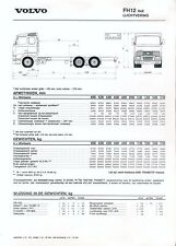 Volvo FH 12 6x2 Luchtvering Prospekt Technische Daten 1995 1/95 NL brochure comprar usado  Enviando para Brazil