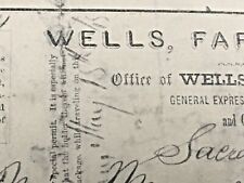 Rare 1868 wells for sale  San Francisco