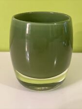 "Glassybaby ""oliva madura"? Portavelas votivas de vidrio verde de colección Pre-Triskelion, usado segunda mano  Embacar hacia Argentina