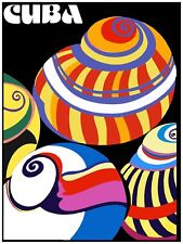 Used, 2358.Colorful Cuba Polymitas shell Poster.Room Home Interior design wall art for sale  Shipping to South Africa