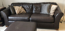 Brown leather seater for sale  GODSTONE