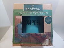 CROFTON~ Ceramic Countertop~ BLUE~ COMPOST BIN With Handle ~  for sale  Shipping to South Africa