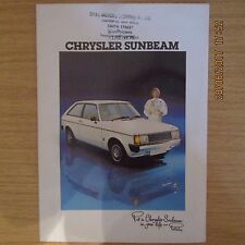Chrysler sunbeam market for sale  UK