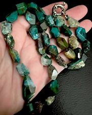 Fine Chrysocolla Stone Bead Row Necklace for sale  Shipping to South Africa