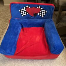Silla temática de autos de carreras Build A Bear - accesorio de felpa para cama plegable azul rojo segunda mano  Embacar hacia Argentina