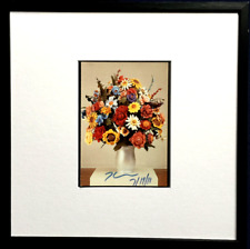 Jeff Koons Large Vase Of Flowers Hand-Signiert, Dated, Orig.signed + Frame, used for sale  Shipping to South Africa