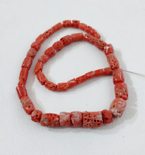 Vintage Italian Red Coral Beads Mediterranean 100% Natural Coral Beads Gemstone, used for sale  Shipping to South Africa