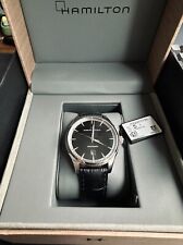 Usado, Relógio masculino Hamilton Jazzmaster automático mostrador preto couro H32475730 comprar usado  Enviando para Brazil