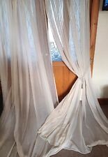 Used, Large CREAM Wide & Long Sheer Curtains 100” Drop x 93” Wide Per Curtain. Cleaned for sale  Shipping to South Africa