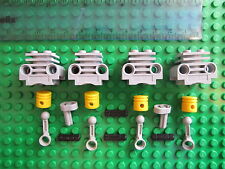 LEGO TECHNIC Paquete Completo de Motor 4 x Bloque de Cilindros Gris Claro 4 Pistones Amarillos, usado segunda mano  Embacar hacia Argentina