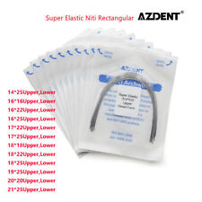 Dental Ortho Super Elastic Niti Rectangular Arch Wire Ovoid Form 14X25-21X25 U/L for sale  Shipping to South Africa