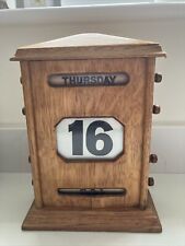vintage wooden perpetual calendar for sale  MANSFIELD