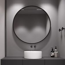 60cm Black Metal Framed  Round Mirror for Bathroom Wall - OUKEELAR - BNIB for sale  Shipping to South Africa