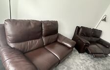Seater brown leather for sale  SANDY