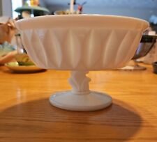 Vintage Milkglass Heavy Compote Pedastal 4" Tall 6.5" Diameter for sale  Shipping to South Africa