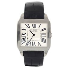 Cartier Santos Dumont ouro branco 35 x 44mm 2651 pulseira de jacaré preta somente relógio comprar usado  Enviando para Brazil