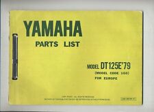 Yamaha DT125E (1979-on) lista de piezas de fábrica catálogo manual libro DT 125 E 1G0 CX77 segunda mano  Embacar hacia Argentina