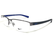 Armações de óculos Nike 8098 078 preto cinza azul retangular aro completo 56-16-140 comprar usado  Enviando para Brazil