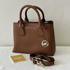 MICHAEL KORS Savannah Small Satchel Handbag | Brown Genuine Leather Designer Bag for sale  Shipping to South Africa