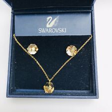 Used, Swarovski Points of Light Desert Glow Crystal Earrings And Pendant Necklace Set for sale  GUILDFORD