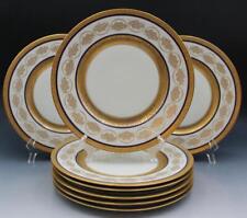 JS Maier & Co Poschetzau Czech Porcelain Set of 8 Dinner Plates Gold Encrusted for sale  Shipping to South Africa
