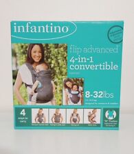 Infantino Flip Advanced 4-in-1 Convertible Carrier Newborn Baby (8-32 lbs) Grey for sale  Shipping to South Africa