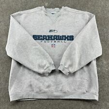 VINTAGE Seattle Seahawks Sweatshirt Mens XL Grey Pullover Spellout Y2K Reebok for sale  Shipping to South Africa