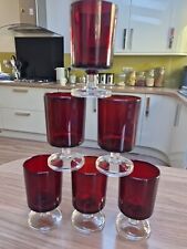 luminarc red glasses for sale  NORTH FERRIBY