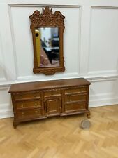 Dollhouse Miniature Bespaq Carved Fruitwood Chest Dresser/Mirror-Vintage-ESTATE- for sale  Shipping to South Africa