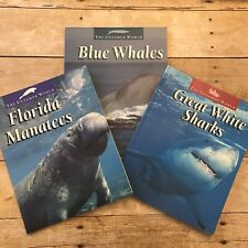 O Indomável World Wildlife Livros Manatees Baleias Azul Grande Tubarão Branco Conjunto De 3, usado comprar usado  Enviando para Brazil