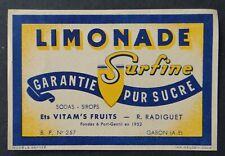 étiquette limonade surfine d'occasion  Nantes-