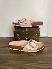 Sandalias Birkenstock Madrid Hebilla Grande Alto Brillo Luz Cuero Rosa Talla 40 EE. UU. 9 segunda mano  Embacar hacia Argentina