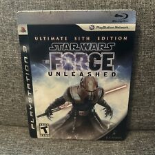 Star Wars Force Unleashed PS3 Ultimate Sith Edition en caja con rara tarjeta de emperador 3/10 segunda mano  Embacar hacia Argentina