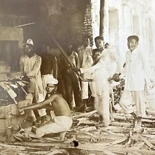 Torneamento de madeira? Serraria, artesão FOTO VINTAGE trabalhadores indianos/africanos início dos anos 1900 comprar usado  Enviando para Brazil