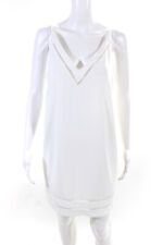 Vestido feminino Zimmermann ponto escada gola V sem mangas branco 0 comprar usado  Enviando para Brazil