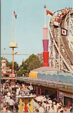 PALISADES AMUSEMENT PARK New Jersey Postcard "Midway and Cyclone Roller Coaster" for sale  Shipping to South Africa