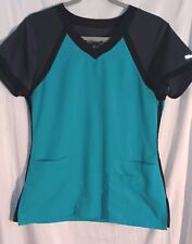 Women's Greys Anatomy Scrub Top S Teal Gray Black for sale  Shipping to South Africa