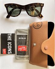 NEW Ray-Ban RB2140 Original Wayfarer Square Sunglasses, Tortoise/G-15 Green 50mm for sale  Shipping to South Africa