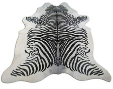 Zebra Cowhide Rug Size: 7' X 6' PROMO Zebra Print Brazil Cow Hide Rug for sale  Shipping to South Africa