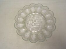 Indiana Glass "Thousand Eyes" Hob Nail Deviled Egg /Oyster Plate 11"Diam VGC for sale  Shipping to South Africa