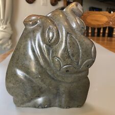 Used, Vintage Fine African Stone Sculpture, Hand Carved Hippo - B. Dizcza for sale  Shipping to Canada