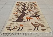 Used, Hand Knotted Vintage Bulgaria Pictorial Wool Kilim Kilm Area Rug 4.9 x 2.11 Ft for sale  Shipping to South Africa