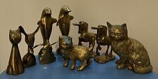 Vintage Brass Ornament Collection inc. Cats, Dolphins, Unicorns, Mouse (Lot 7) for sale  Shipping to South Africa