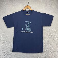 Used, Vintage Funny Quote Shirt Men's medium Blue Graphic Chicks Dig my Ride Tricycle for sale  Shipping to South Africa
