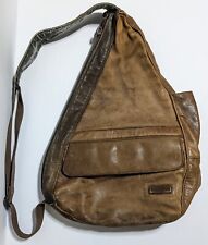 Vintage LL Bean Ameribag Brown Leather Healthy Back Sling Bag for sale  Shipping to South Africa