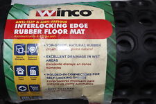Winco Interlocking Edge Rubber Mat Black 3' x 3' x 1/2"  for sale  Shipping to South Africa