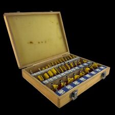 Router Bits for Woodworking 34pc Router Bit Set In Wood Box for sale  Shipping to South Africa