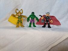 Used, Playskool Marvel Super Hero Adventures Loki Hulk Thor for sale  Shipping to South Africa
